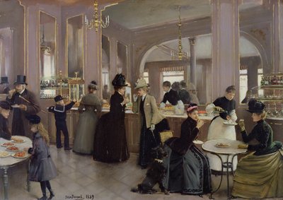 La Patisserie Gloppe, Champs Elysees, Paris, 1889 von Jean Beraud